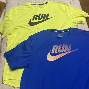 Men’s Nike dri fit run shirts